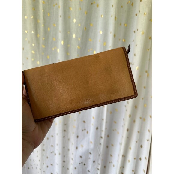 Fossil Mix Media Stud Embellished Leather Suede Patchwork Dual Bi-Fold Wallet - Picture 3 of 11